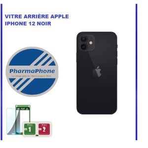 VITRE ARRIÈRE APPLE IPHONE 12 noir