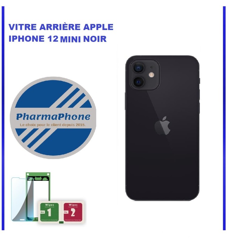 VITRE ARRIÈRE APPLE IPHONE 12 MINI NOIR VITRE ARRIÈRE APPLE IPHONE 12 MINI NOIR