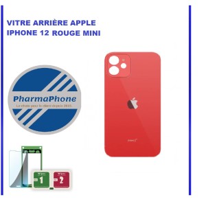 VITRE ARRIÈRE APPLE IPHONE 12 ROUGE