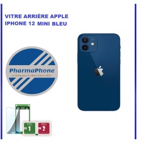 VITRE ARRIÈRE APPLE IPHONE 12 MINI BLEU