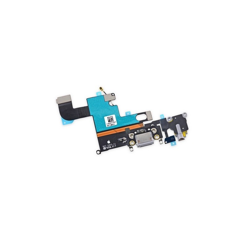 Iphone 6: Nappe de Prise d'Alimentation (connecteur de charge) + Prise casque (Jack) + Antenne GSM + Microphone Iphone 6: Nappe de Prise d'Alimentation (connecteur de charge) + Prise casque (Jack) + Antenne GSM + Microphone