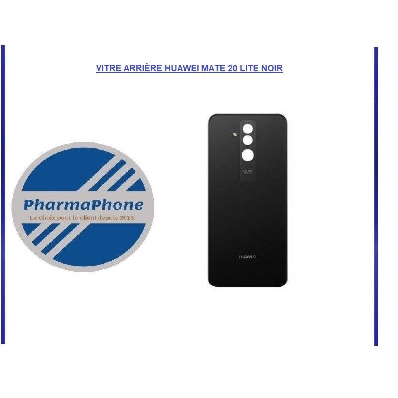 VITRE ARRIÈRE HUAWEI MATE 20 LITE NOIR