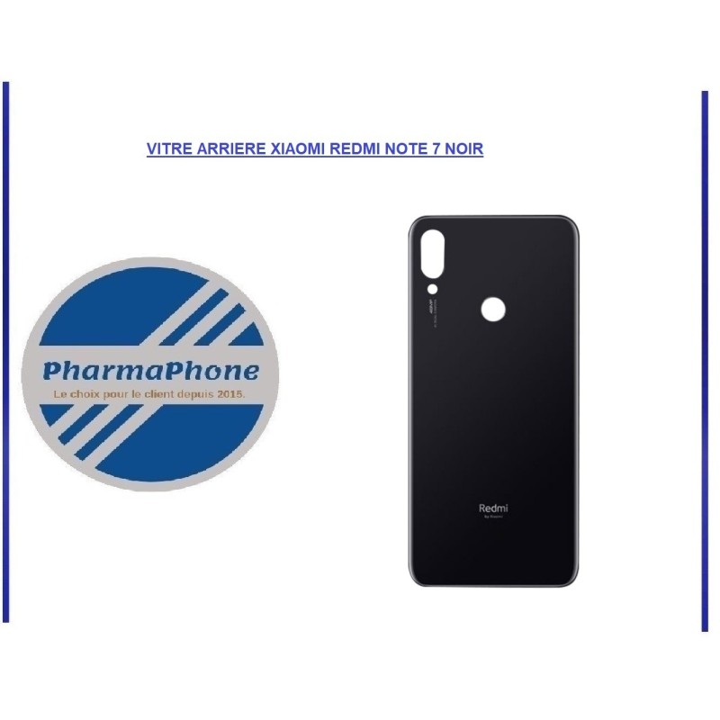 VITRE ARRIERE XIAOMI REDMI NOTE 7 NOIR