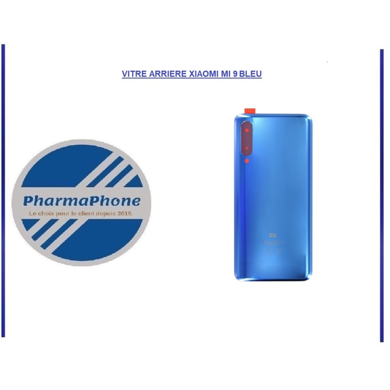 VITRE ARRIERE XIAOMI MI 9 BLEU