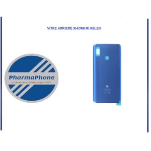 VITRE ARRIERE XIAOMI MI 8 BLEU