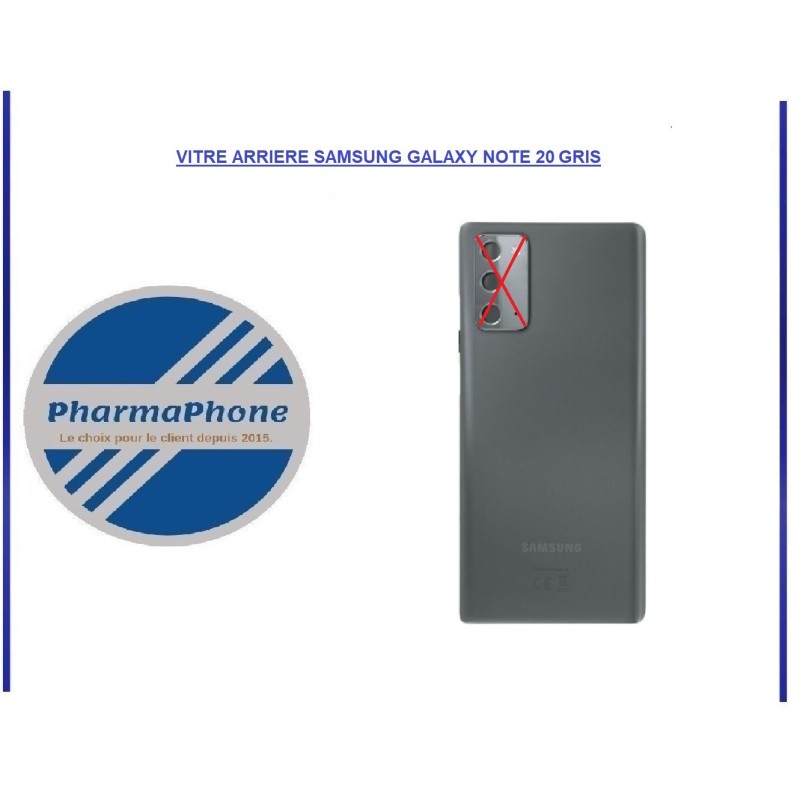 VITRE ARRIERE SAMSUNG GALAXY NOTE 20 Gris VITRE ARRIERE SAMSUNG GALAXY NOTE 20 Gris
