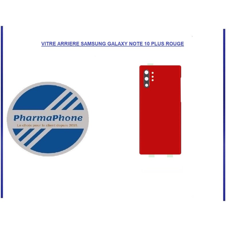 VITRE ARRIERE SAMSUNG GALAXY NOTE 10 PLUS ROUGE VITRE ARRIERE SAMSUNG GALAXY NOTE 10 PLUS ROUGE