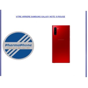 Vitre arriere ROUGE  Samsung Galaxy NOTE 10 - EMPLACEMENT: Z2-R15-49