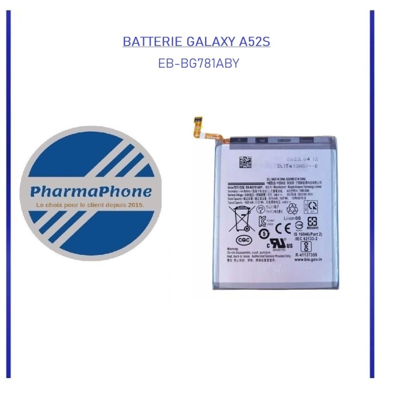 BATTERIE GALAXY A52S  EMPLACEMENT: Z2-R6-E2