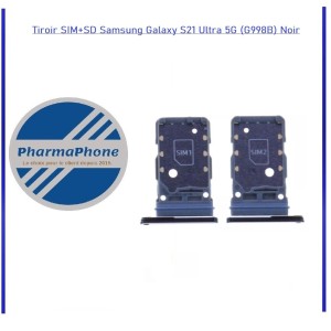 Tiroir SIM  Galaxy S21 PLUS (G996B) NOIR
