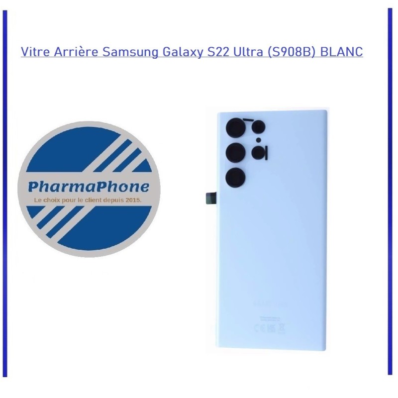 Vitre Arrière Samsung Galaxy S22 Ultra (S908B)  NOIR