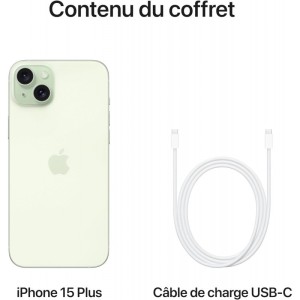 APPLE IPHONE 15 - 128GO - Neuf - Dispo: Noir - Bleu - Vert - Rose - Jaune
