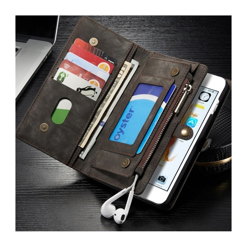 Portefeuille / Etuit iphone 6/6S Plus Simili-cuir Noir