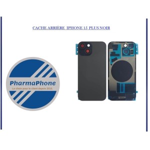 CACHE ARRIÈRE  IPHONE 15 PLUS NOIR EMPLACEMENT: