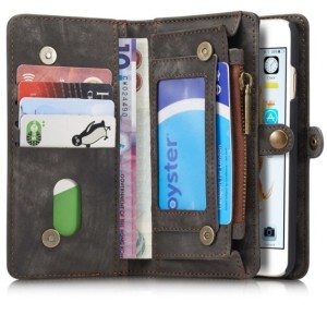 Portefeuille / Etuit iphone 6/6S Plus Simili-cuir Noir