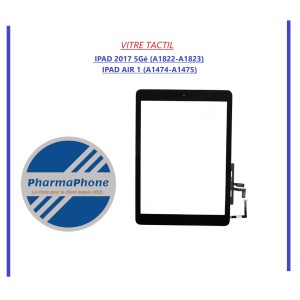 Vitre Tactile  IPAD 2017 5 Gé (A1822-A1823) / IPAD AIR1  (A1474-A1475) BLANC