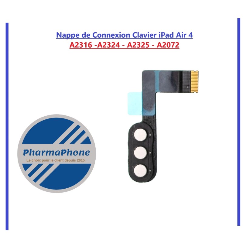 Nappe de Connexion Clavier iPad Air 4 A2316/A2324/A2325/A2072 Noir Nappe de Connexion Clavier iPad Air 4 A2316/A2324/A2325/A2072 Noir
