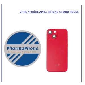 VITRE ARRIÈRE APPLE IPHONE 13 MINI ROUGE  - EMPLACEMENT: Z2-R15-E33
