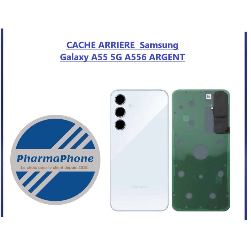 CACHE ARRIERE Samsung Galaxy A55 5G A556 ARGENT CACHE ARRIERE Samsung Galaxy A55 5G A556 ARGENT