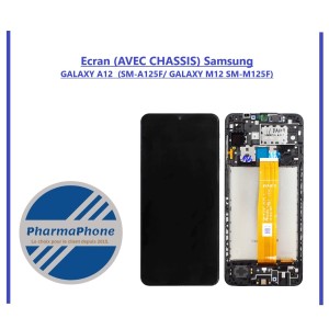 Ecran (AVEC CHASSIS) Samsung GALAXY A12  (SM-A125F/ SM-M125F) EMPLACEMENT: Z2-R3-E5