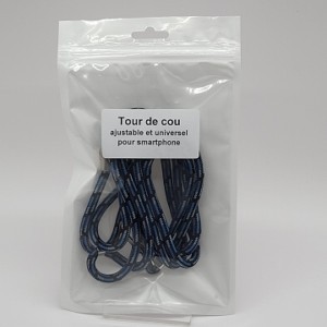TOUR DE COU NOIR-BLEU (bicolore) NLT - EMPLACEMENT: