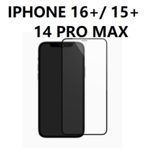 Verre trempé Complet Iphone 14 PRO MAX/ 15 PLUS/ 16 PLUS 
