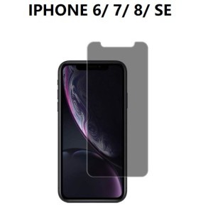 Verre Anti-Espion (fumé)  Iphone 7+/ 8+  - EMPLACEMENT :