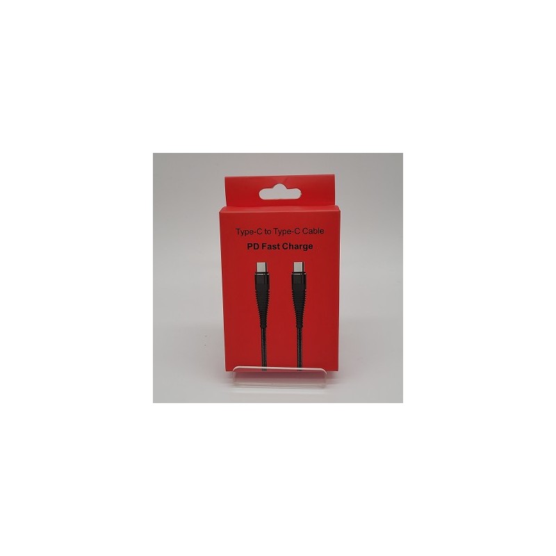 Câble NLT Type-C vers Type-C Noir (1 Mètre) [boite rouge] - EMPLACEMENT: