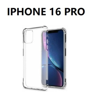 IPHONE 16 PRO SILICONNE 4 COIN RENFORCE TRANSPARENT
