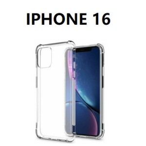  IPHONE 16 SILICONNE 4 COIN RENFORCE TRANSPARENT