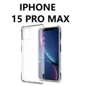 IPHONE 15 PRO MAX SILICONNE 4 COIN RENFORCE TRANSPARENT