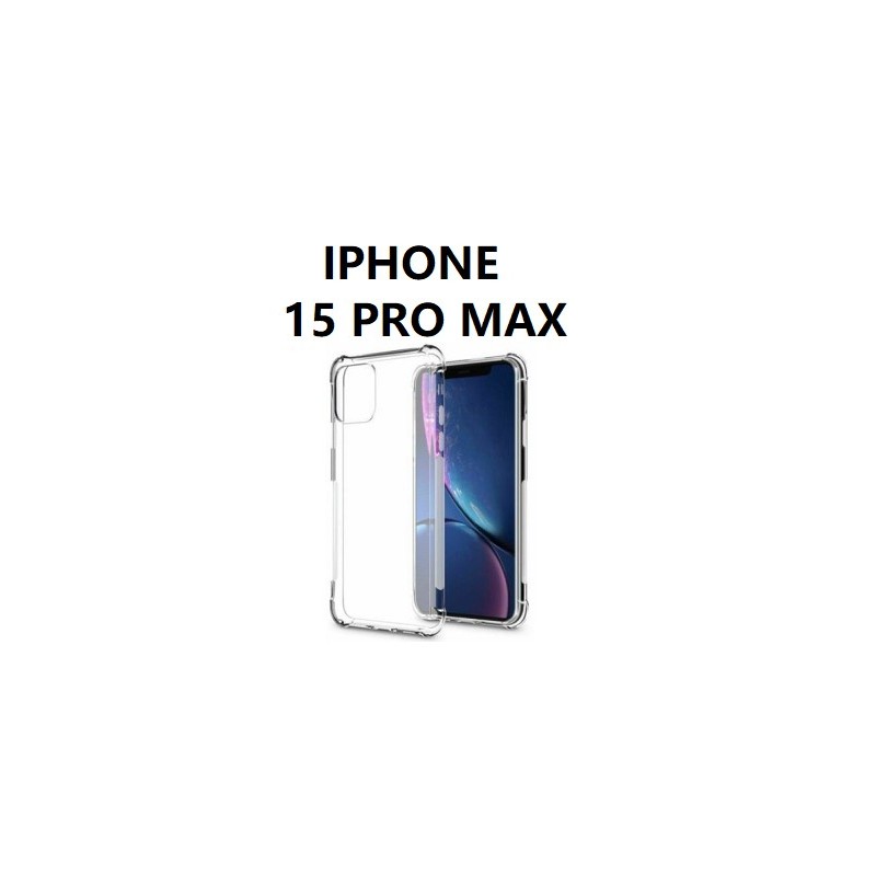 IPHONE 15 PRO MAX SILICONNE 4 COIN RENFORCE TRANSPARENT IPHONE 15 PRO MAX SILICONNE 4 COIN RENFORCE TRANSPARENT
