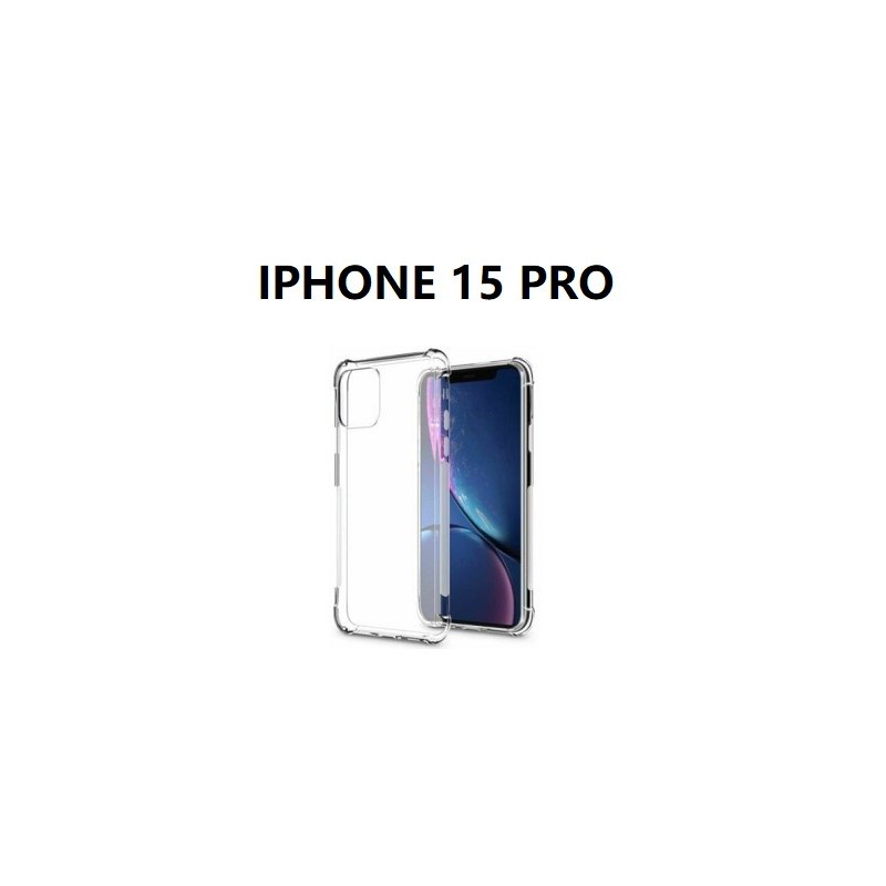IPHONE 15 PRO SILICONNE 4 COIN RENFORCE TRANSPARENT IPHONE 15 PRO SILICONNE 4 COIN RENFORCE TRANSPARENT