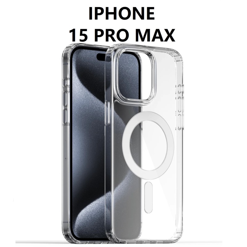 IPHONE 15 PRO MAX SILICONNE MAGSAFE TRANSPARENT IPHONE 15 PRO MAX SILICONNE MAGSAFE TRANSPARENT