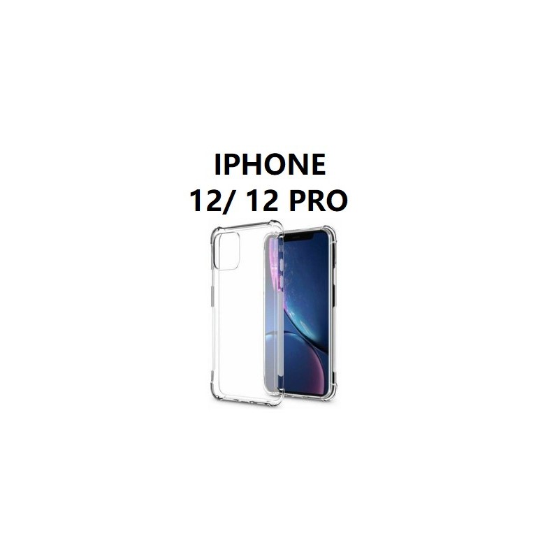 IPHONE 12/ 12 PRO SILICONNE 4 COIN RENFORCE TRANSPARENT