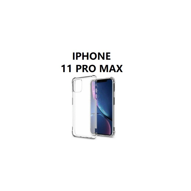 IPHONE 11 PRO MAX SILICONNE 4 COIN RENFORCE TRANSPARENT