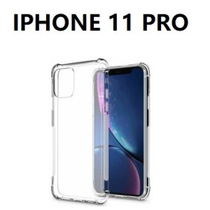 IPHONE 11 PRO SILICONNE 4 COIN RENFORCE TRANSPARENT 