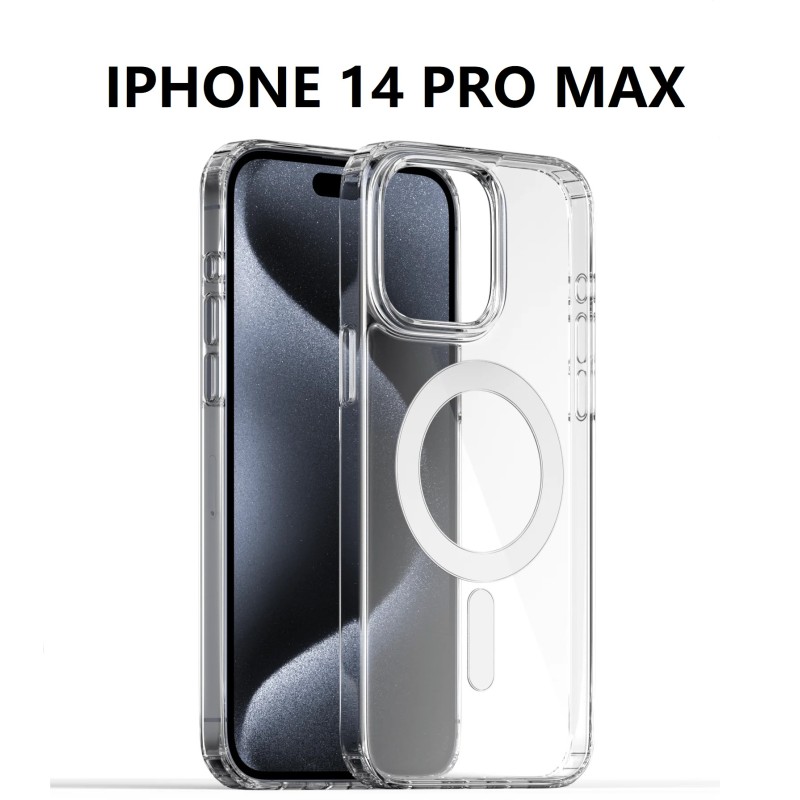IPHONE 14 PRO MAX SILICONNE MAGSAFE TRANSPARENT