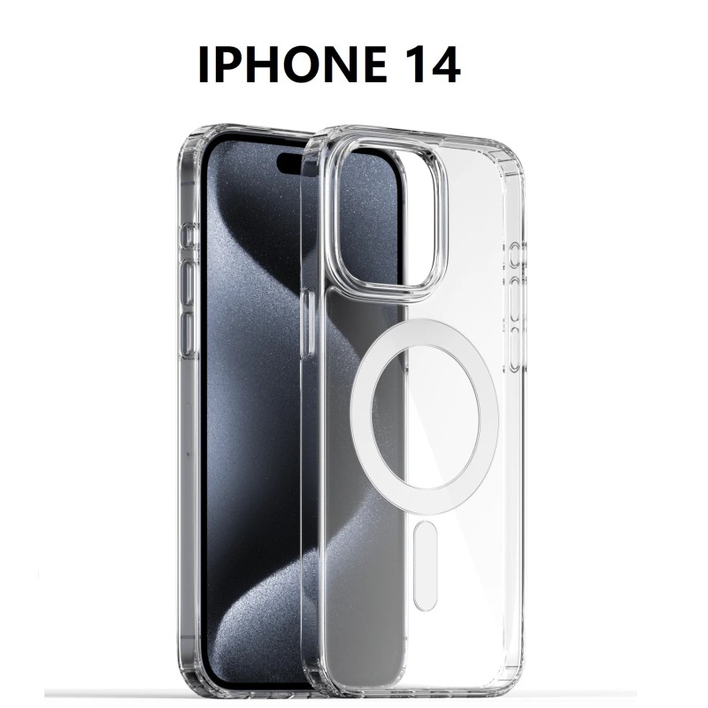 IPHONE 14 SILICONNE MAGSAFE TRANSPARENT