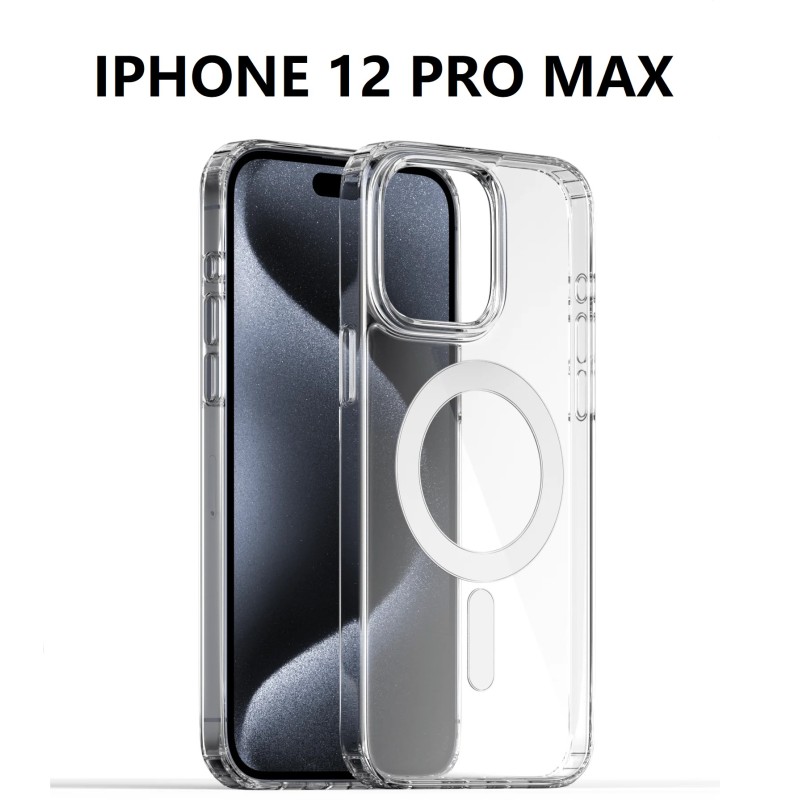 IPHONE 12 PRO MAX SILICONNE MAGSAFE TRANSPARENT
