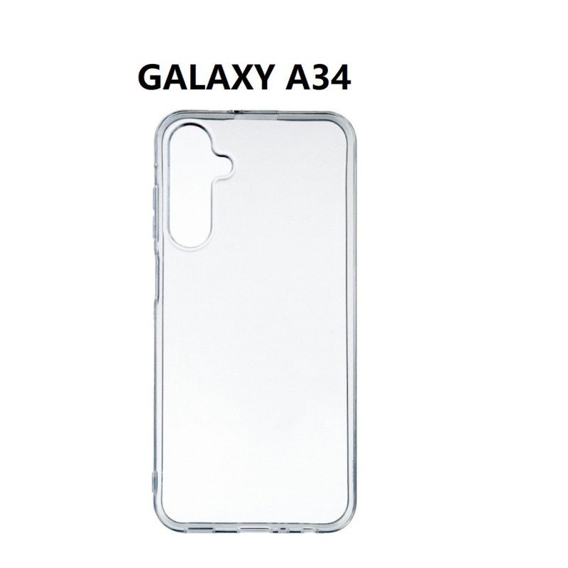 SILICONNE SIMPLE GALAXY A34 TRANSPARENT SILICONNE SIMPLE GALAXY A34 TRANSPARENT