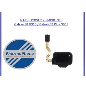 NAPPE POWER + EMPREINTE Galaxy S8 G950 / Galaxy S8 Plus G955 Noir