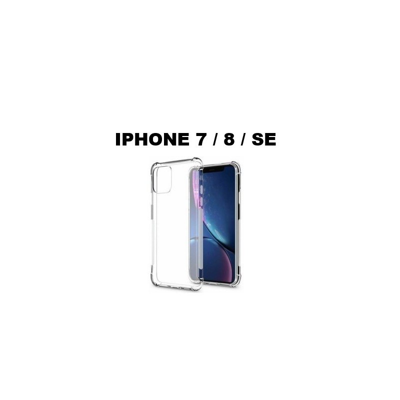IPHONE 7/ 8/SE SILICONNE 4 COIN RENFORCE TRANSPARENT 