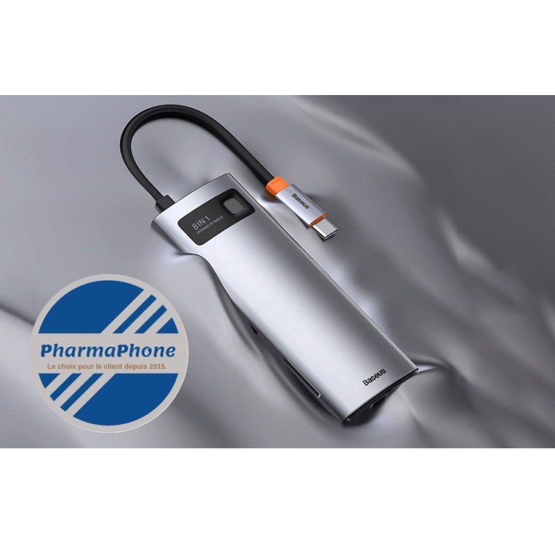 BASEUS Hub 8 en 1 Metal Gleam Series EMPLACEMENT: BASEUS Hub 8 en 1 Metal Gleam Series EMPLACEMENT: