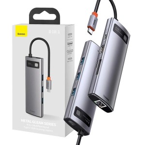 BASEUS Hub 8 en 1  Metal Gleam Series EMPLACEMENT: