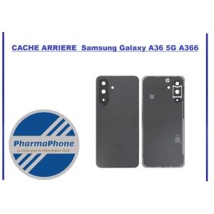 CACHE ARRIERE  Samsung Galaxy A25 A266 NOIR - emplacement :