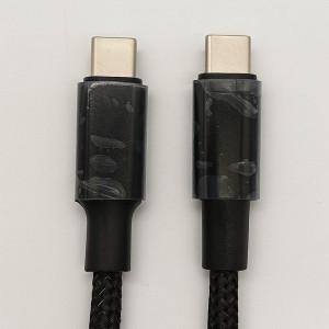 VONK CABLE TYPE-C vers TYPE-C  - TRESSE + AFFICHAGE 60W - EMPLACEMENT: