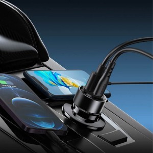 YESIDO - CHARGEUR ALLUME CIGARE 30WATT 3.0 (USB-C  + USB-A) AVEC CABLE TYPE-C - EMPLACEMENT: Z02 - B40 - E05