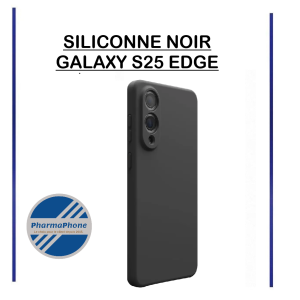 PROTECTION SILICONE SIMPLE GALAXY  S25   NOIR    POUR PROTEGER VOTRE IPHONE