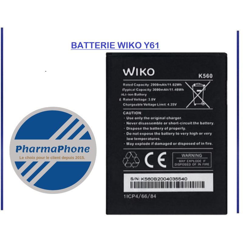 BATTERIE WIKO Y61 BATTERIE WIKO Y61